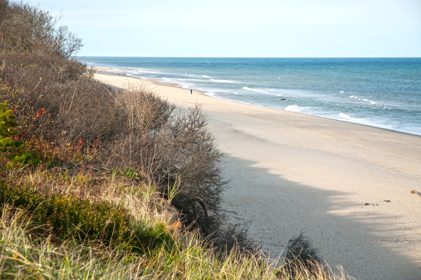View of the beach from our ocean view Ogunquit Maine rentals